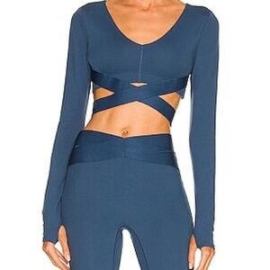 Le ØRE Long Sleeve Wrap Wrap Top — Size S